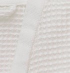Peignoir nid d'abeille Bain de minuit blanc Sylvie Thiriez - Blancollection