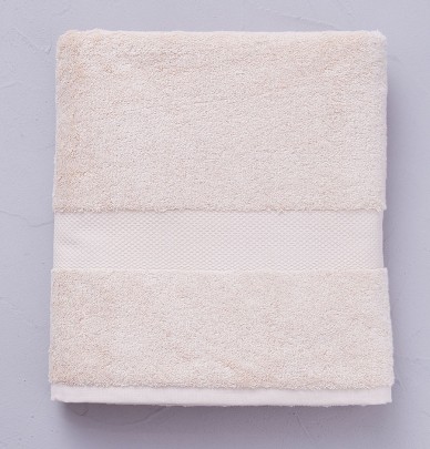 Drap de bain beige graine Sylvie Thiriez