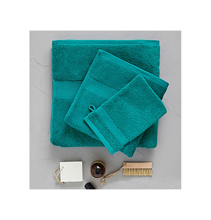 Drap de douche émeraude Sylvie Thiriez