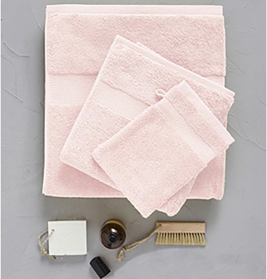 Serviette de toilette rose middleton Sylvie Thiriez