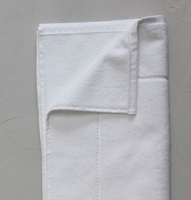 Tapis de bain coton peigné blanc 800g/m2 Sylvie Thiriez