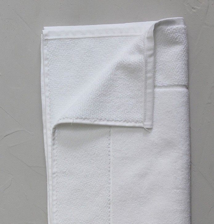 Tapis de bain coton peigné 800g/m2 blanc Sylvie Thiriez - Blancollection