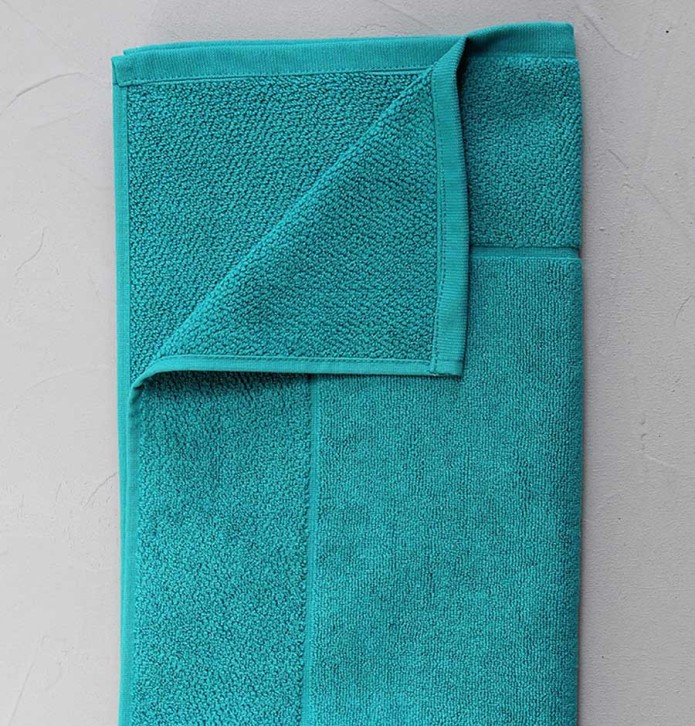 Tapis de bain coton peigné 800g/m2 émeraude Sylvie Thiriez - Blancollection