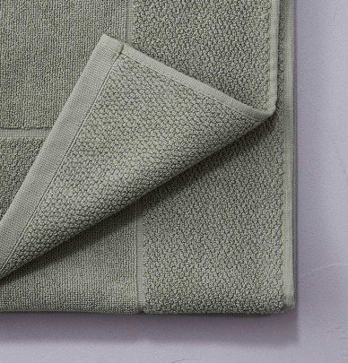 Tapis de bain coton peigné vert vétiver Sylvie Thiriez