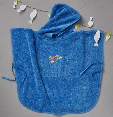 Poncho de bain Petite Pêche Sylvie Thiriez