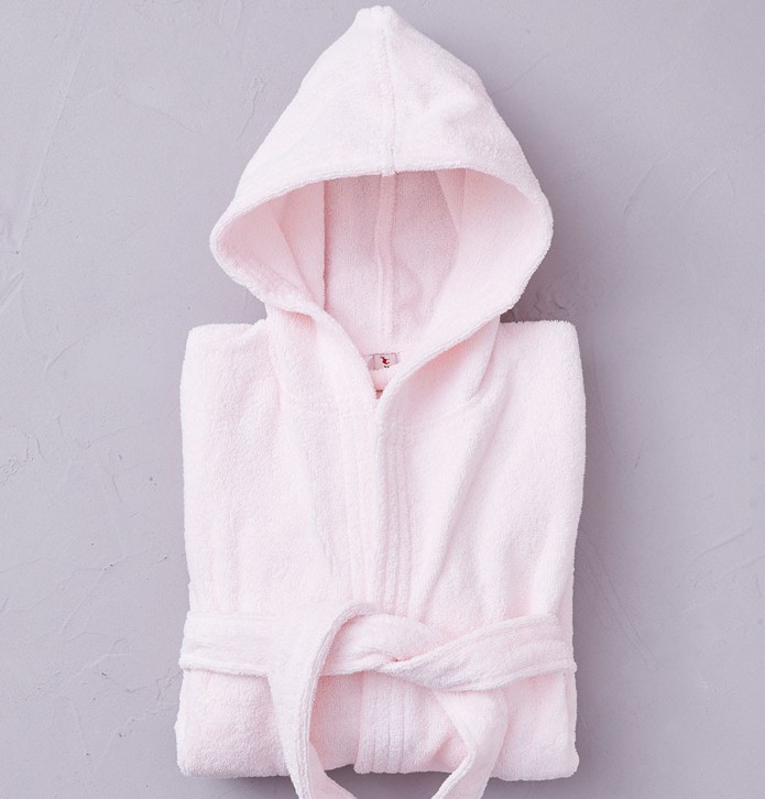 Peignoir enfant Basique rose middleton Sylvie Thiriez