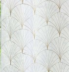 Voilage étamine brodée Louisy beige Qabane - Blancollection