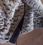 Plaid fausse fourrure Cercle gris Ourson - Blancollection