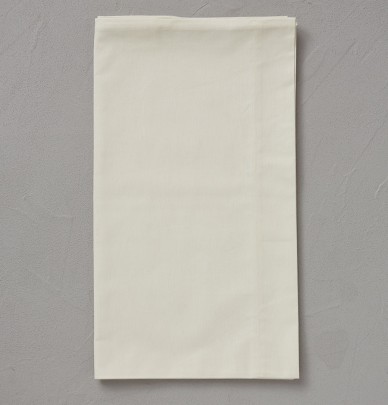 Taie de traversin blanc craie Sylvie Thiriez