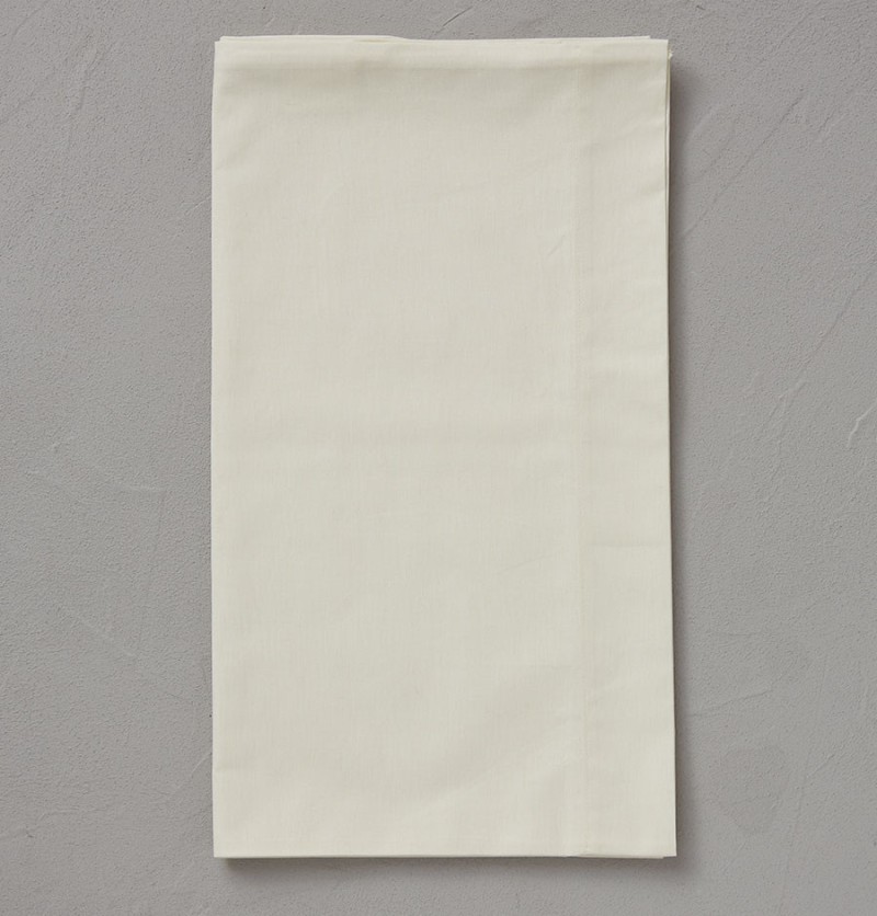 Taie de traversin blanc craie Sylvie Thiriez