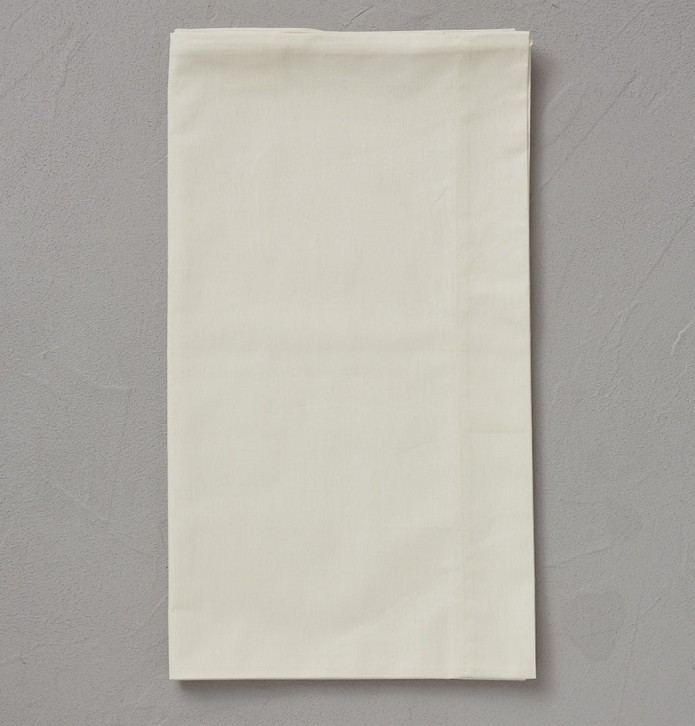 Taie de traversin blanc craie Sylvie Thiriez
