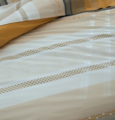 Housse de couette percale Marlow miel Tradilinge