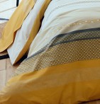 Housse de couette percale Marlow miel Tradilinge - Blancollection