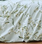 Housse de couette percale Elena nil Tradilinge - Blancollection