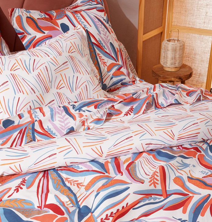 Housse de couette Perroquet salsa Tradilinge - Blancollection
