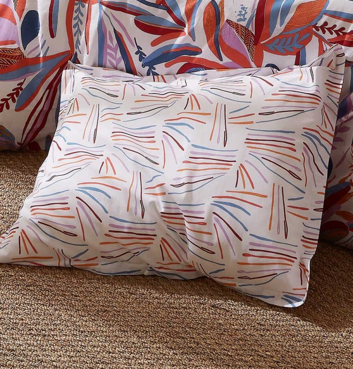 Parure de lit Perroquet salsa Tradilinge - Blancollection