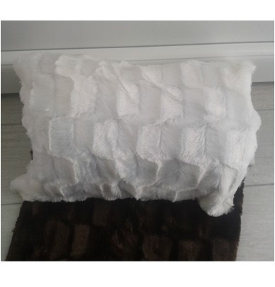 Couvre-lit fausse fourrure Vison blanc Ourson