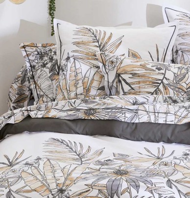 Housse de couette Sumatra fusain Tradilinge