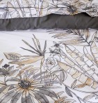 Housse de couette Sumatra fusain Tradilinge - Blancollection