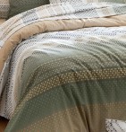 Parure de lit Niagara kaki Tradilinge - Blancollection