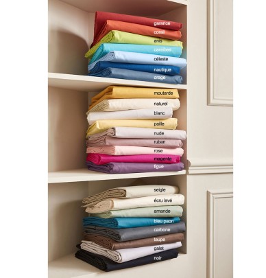 Drap housse coton uni 57 fils Tradilinge