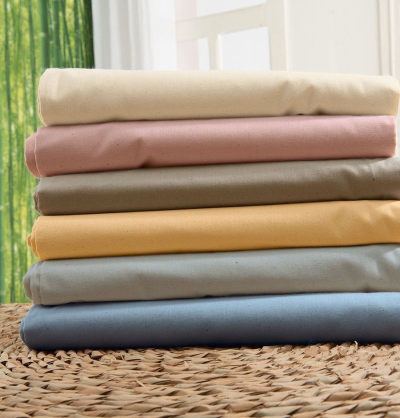 Drap-housse coton bio authentique 5 coloris 140x190cm bronze - tradilinge