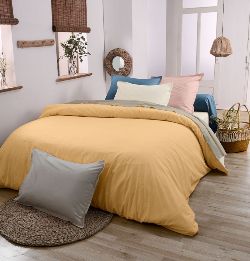 Parure de lit coton bio authentique 5 coloris - tradilinge