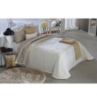 Couvre lit jacquard Caitlin écru Reig Marti - Blancollection