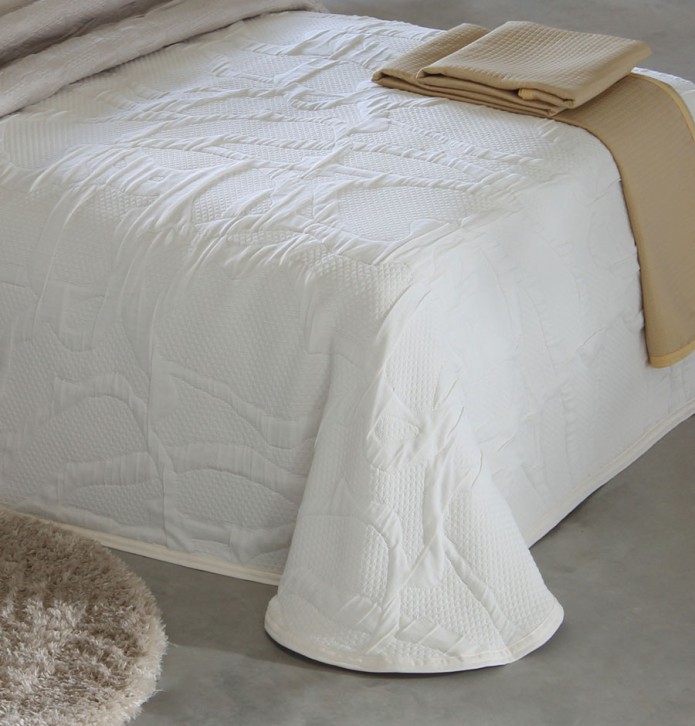 Couvre lit jacquard Caitlin écru Reig Marti - Blancollection