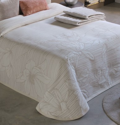 Couvre lit jacquard Charbone lin Reig Marti