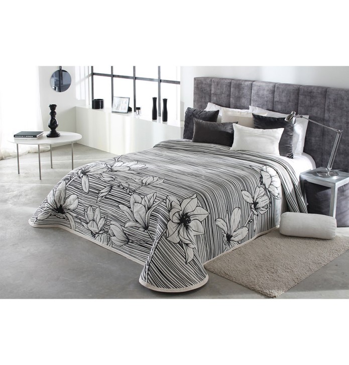 Couvre lit jacquard Charbone noir Reig Marti - Blancollection