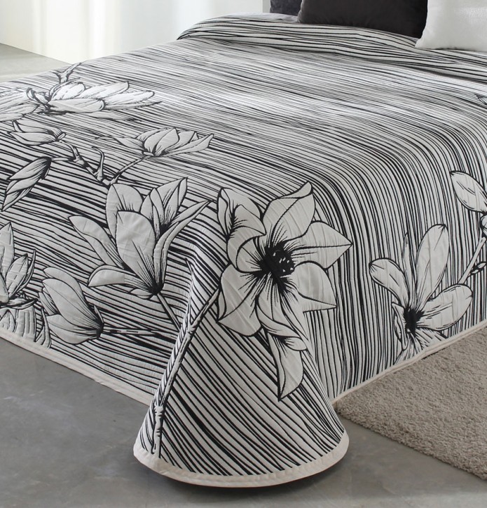 Couvre lit jacquard Charbone noir Reig Marti - Blancollection