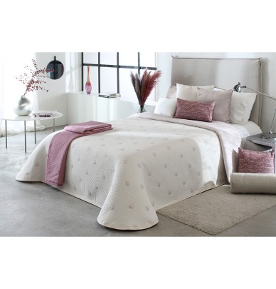 Couvre lit jacquard Culkin rose Reig Marti