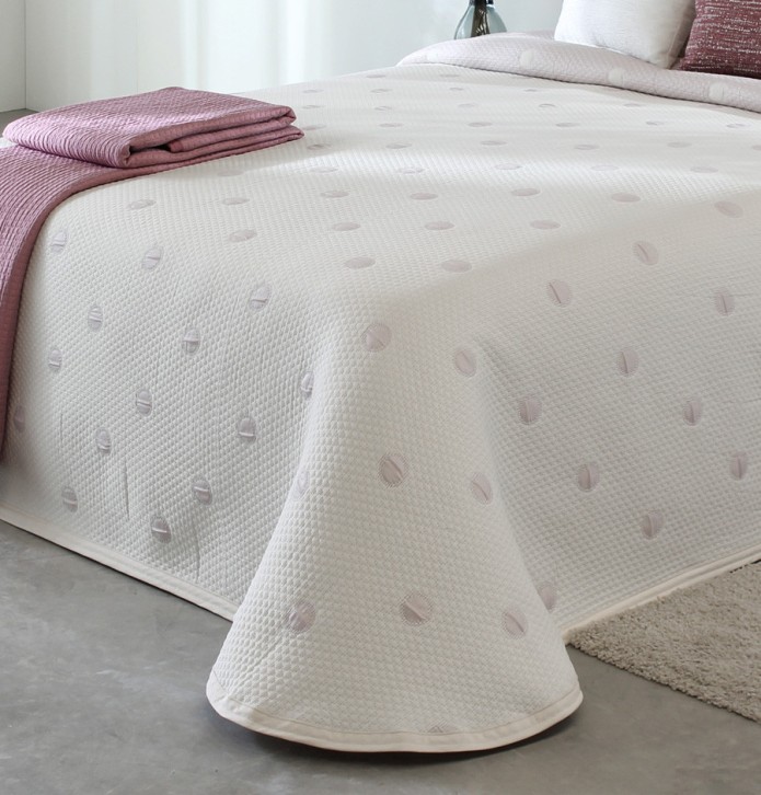 Couvre lit jacquard Culkin rose Reig Marti - Blancollection