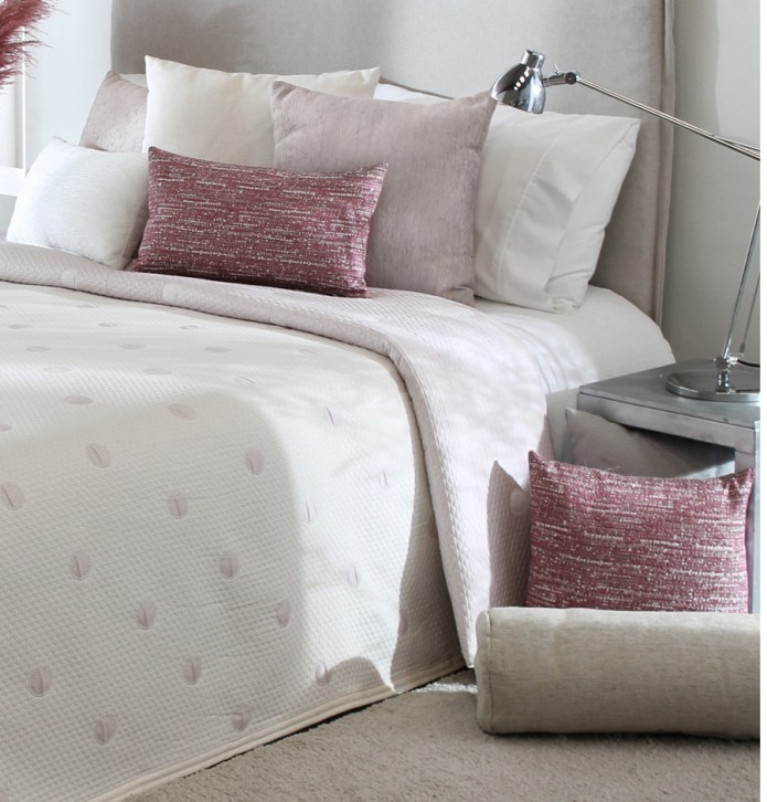 Couvre lit jacquard Culkin rose Reig Marti - Blancollection