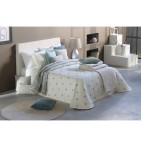 Couvre lit jacquard Culkin bleu Reig Marti - Blancollection