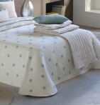 Couvre lit jacquard Culkin bleu Reig Marti - Blancollection