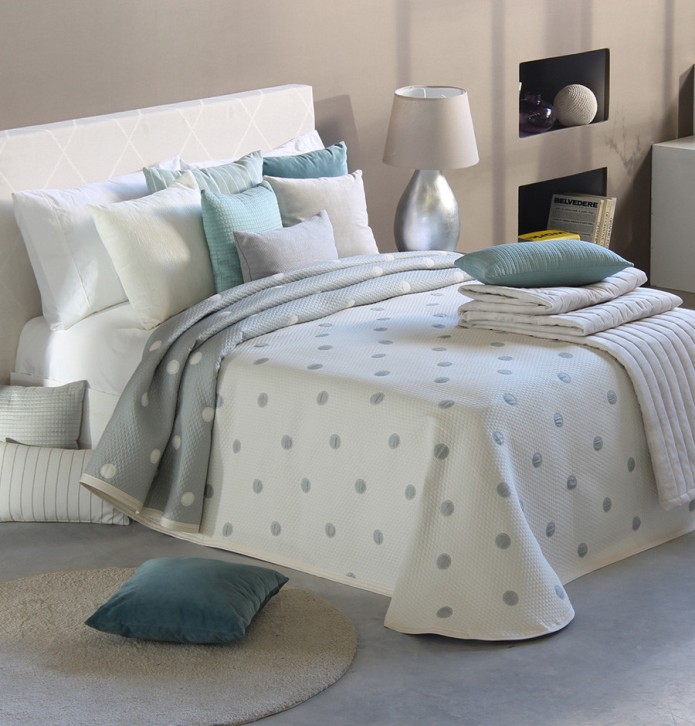 Couvre lit jacquard Culkin bleu Reig Marti Couvre lit jacquard Culkin bleu Reig Marti