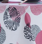Nappe polyester Vegetal Dots rose Calitex - Blancollection