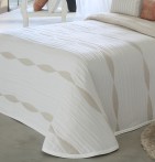 Couvre lit jacquard Dumont lin Reig Marti - Blancollection