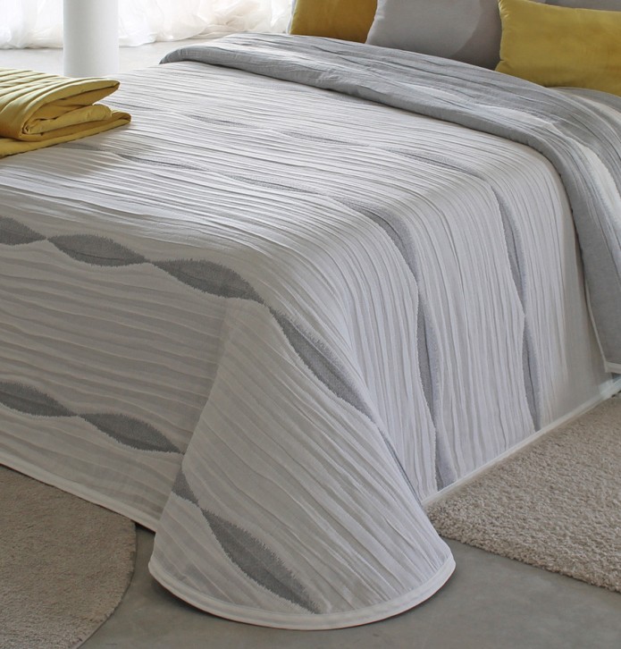 Couvre lit jacquard Dumont gris Reig Marti - Blancollection