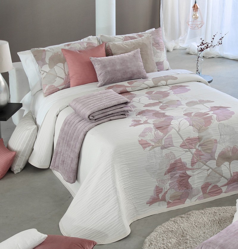 Couvre lit jacquard Linneo rose Reig Marti