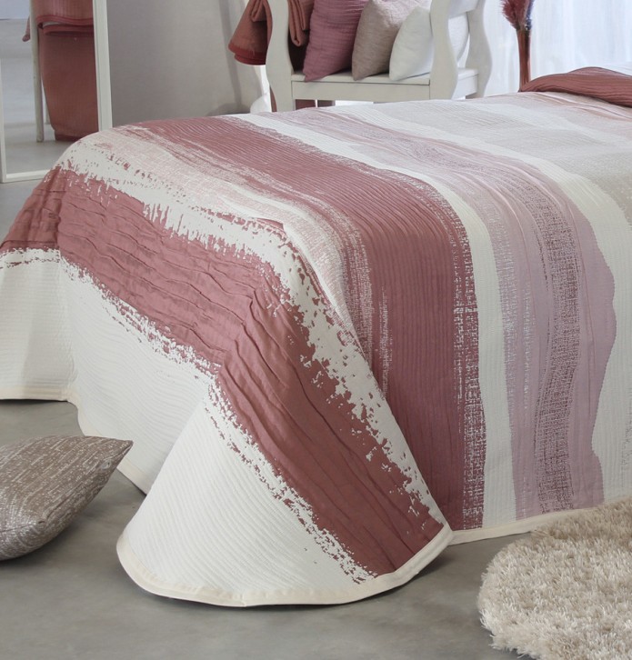 Couvre lit jacquard Movie rose Reig Marti - Blancollection