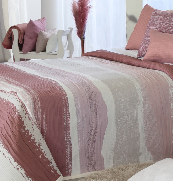 Couvre lit jacquard Movie rose Reig Marti - Blancollection