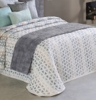 Couvre lit jacquard Murphy gris beige Reig Marti - Blancollection