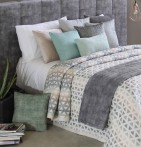 Couvre lit jacquard Murphy gris beige Reig Marti - Blancollection