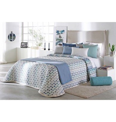 Couvre lit jacquard Murphy bleu Reig Marti