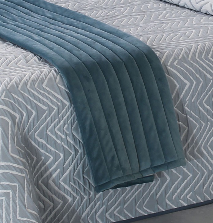 Couvre lit jacquard Obey bleu Reig Marti - Blancollection