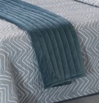 Couvre lit jacquard Obey bleu Reig Marti - Blancollection