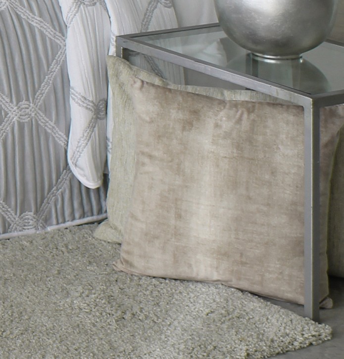 Coussin velours Darcy taupe Reig Marti - Blancollection